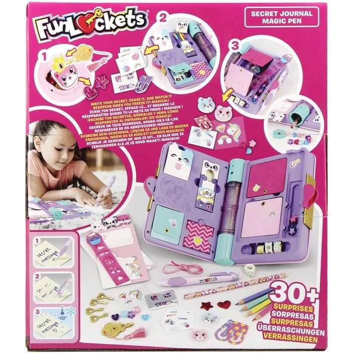 My Secret Diary with a Magic Pen - FUNLOCKETS - 30 Surprises - Ages 6 and up