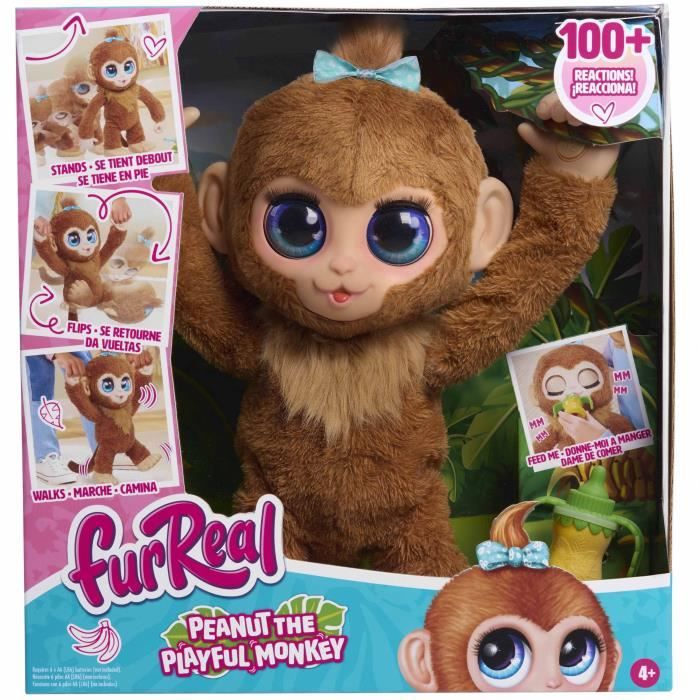 Interactive Toy - FURREAL FRIENDS - Peanut the Monkey - Over 100 Reactions, Walks, Balances & Cuddles