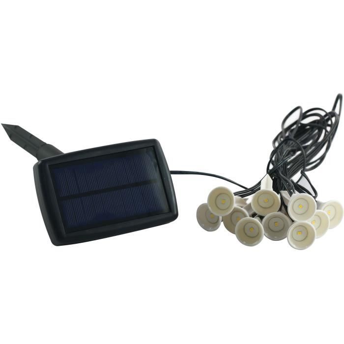 SOLAR GUIRLAND SLIVING TAKES 10 White LED stakes