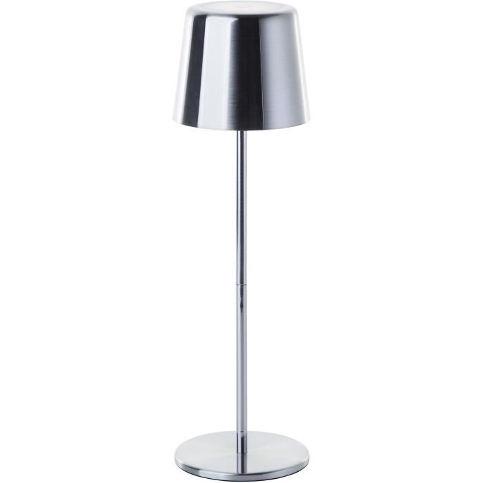 Outdoor table lamp - BRILLIANT - XAANA - Rechargeable - Chrome - LED - 2W - 160lm - CCT - DIM - USB - IP44
