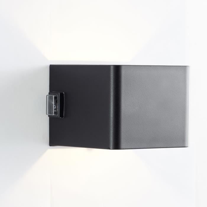Magnetic outdoor wall light - ISEO - BRILLIANT - Rechargeable - Black - LED - Detector - 4W - 300lm - 3000K - USB