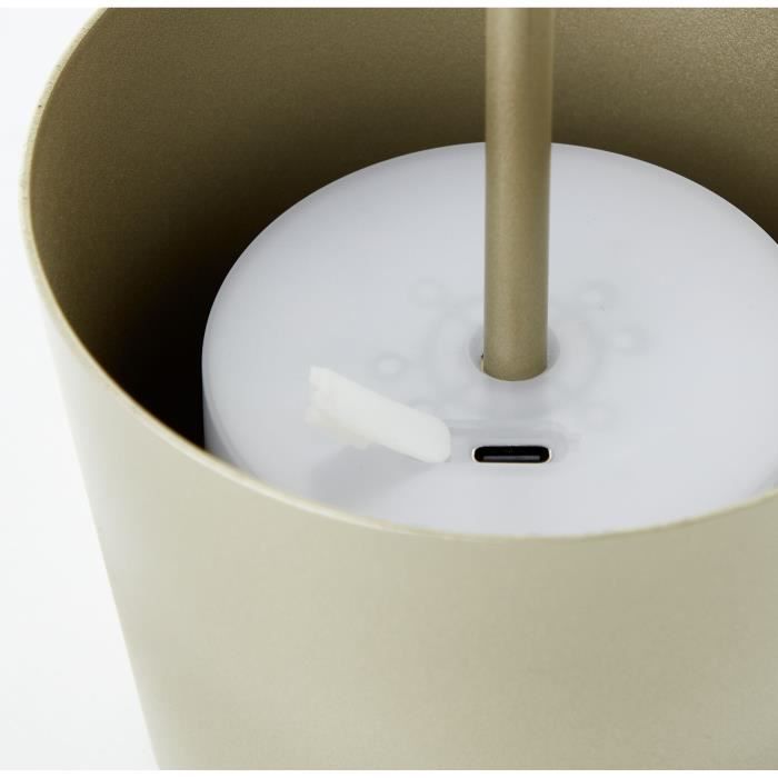 Outdoor table lamp - BRILLIANT - KAAMI - Rechargeable - Matte gold - LED - 2W - 310lm - 3000K - DIM - USB - 3-Step DIM - IP54