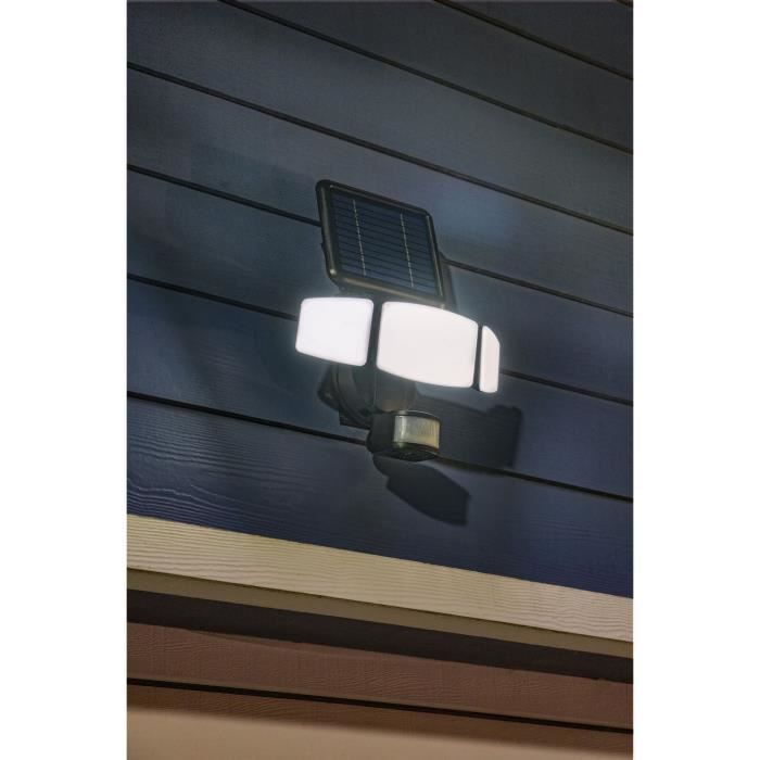 Highly illuminating 3-head solar spotlight with presence detector - 1000LM - GALIX