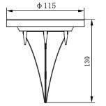 Recessed spotlight - GALIX - G4525 - Stainless steel 8 SMD LEDs