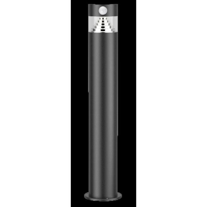 Solar bollard - GALIX - G4585C - High brightness - Stainless steel with detector - H50 cm - 150 Lumens