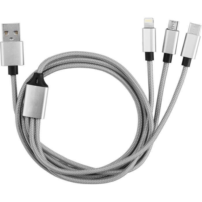 Travel Kit - GAO - 3-in-1 - 1m Cable, Wall and Car Charger