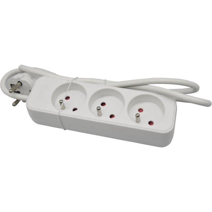 Household unit - GAO - 3 2P+T sockets - With child protection, NF compliant