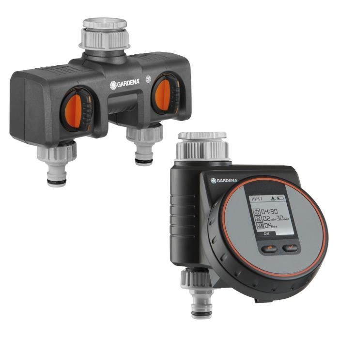 Programmer kit - GARDENA - Flex 1890 + 2-circuit selector 8193 - Garden watering - 2-year warranty