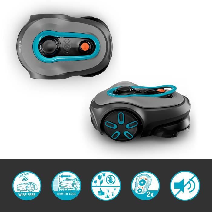 Robot lawnmower - GARDENA - Smart SILENO Free 1200 - Without boundary cables - Surface area 1200 m² - Includes smart Gateway