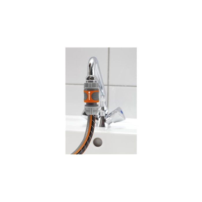 GARDENA Indoor Faucet Watering Kit - 15 mm Diameter - 1 Connector - 1 Adapter - 1 Faucet Nozzle