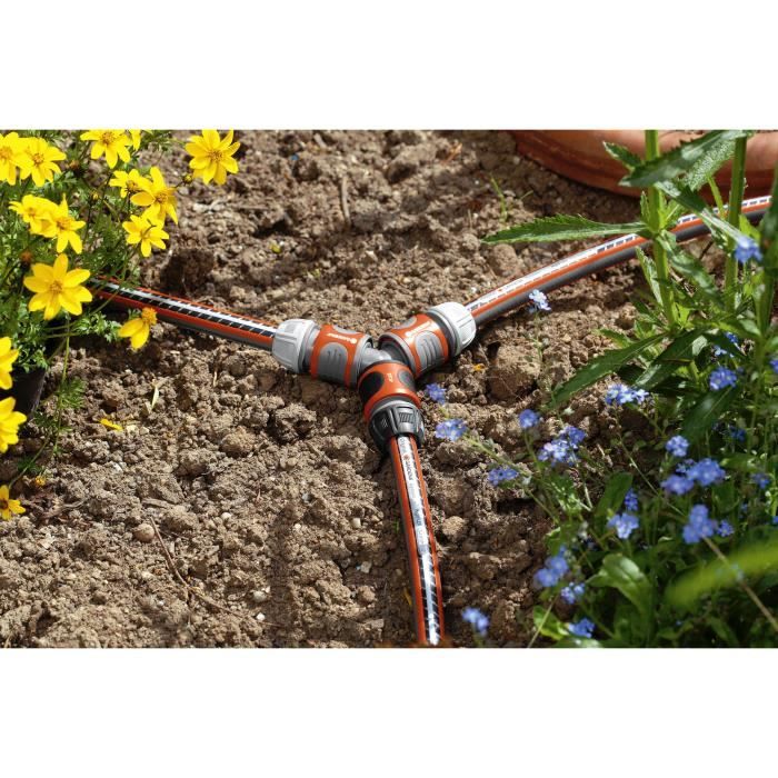 Gardena required derivation - Triple connection - Original compatibility Gardena System - Robust - 2 year warranty