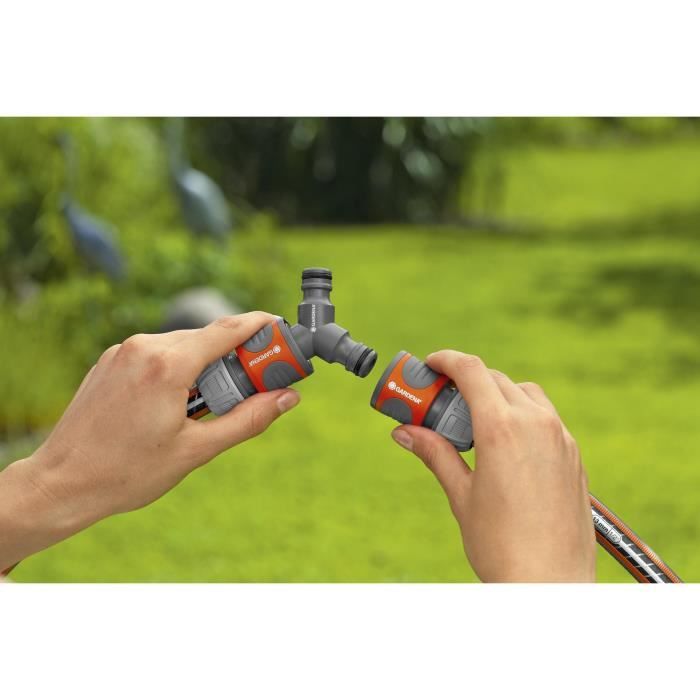 Gardena required derivation - Triple connection - Original compatibility Gardena System - Robust - 2 year warranty