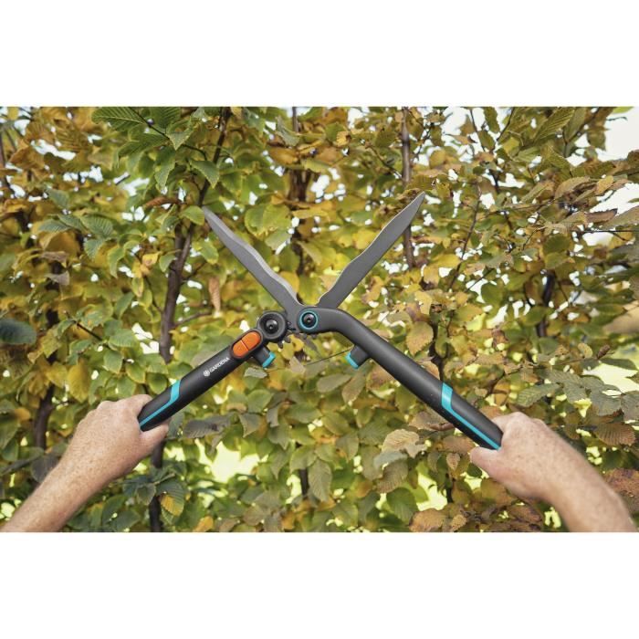 Gardena Cisaille A hedges 2en1 Energycut-Wandpy Lames-Anti-Adherence Reverse-Double Cremaillere-25 Years Guarantee