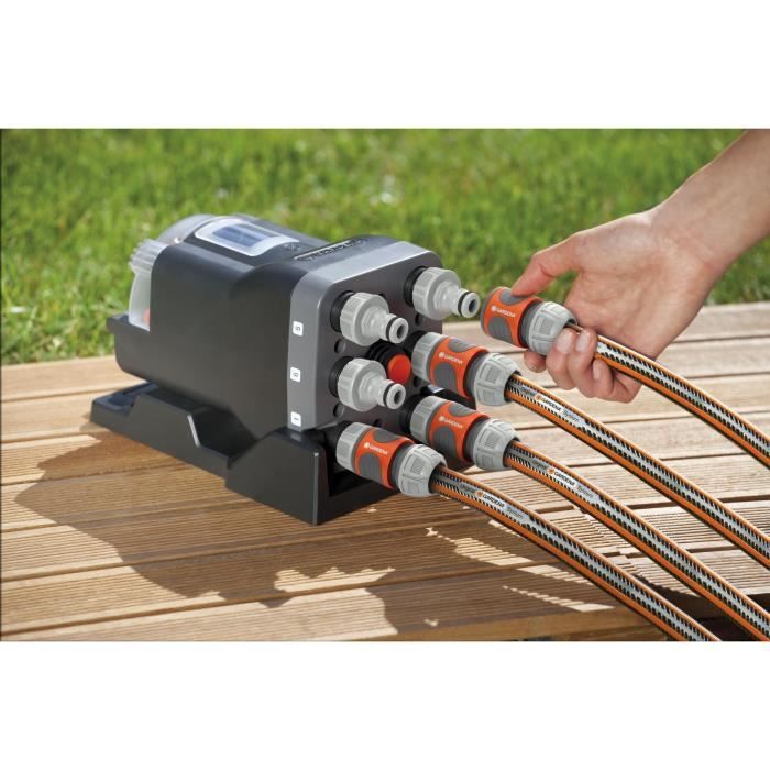 Gardena Automatic selector-6 independent water outputs-Unique Gardena connection-Complete connection kit-(8193-20)