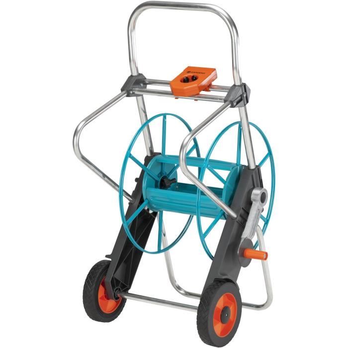Gardena Metal Dévidoir On wheels 100-High stability-Max 100m length-adapted Large garden-5 years warranty (2674-20)