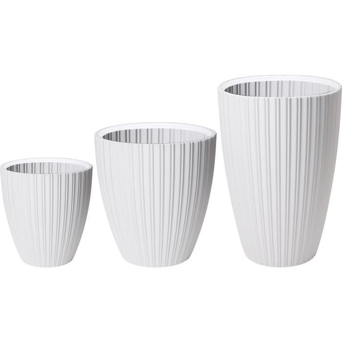 Flowerpot - Garden ID - Fancy - 40 x 42 cm - For garden, balconies or interiors - White