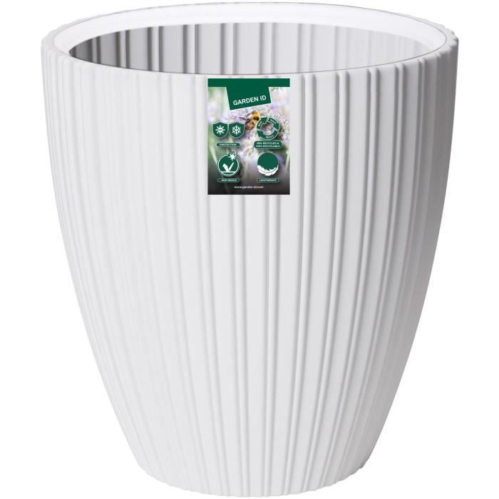 Flowerpot - Garden ID - Fancy - 40 x 42 cm - For garden, balconies or interiors - White