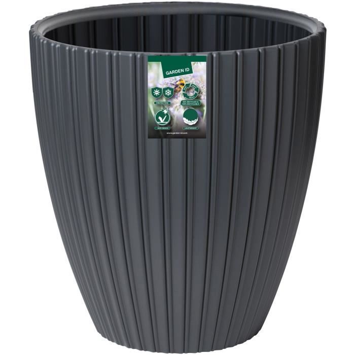 Flowerpot - Garden ID - Fancy - 40 x 42 cm - For garden, balconies or interiors - Anthracite