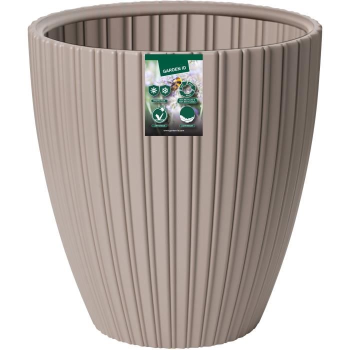 Flowerpot - Garden ID - Fancy - 40 x 42 cm - For garden, balconies or interiors - Taupe