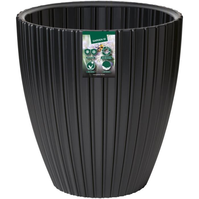 Flowerpot - Garden ID - Fancy - 40 x 42 cm - For garden, balconies or interiors - Black