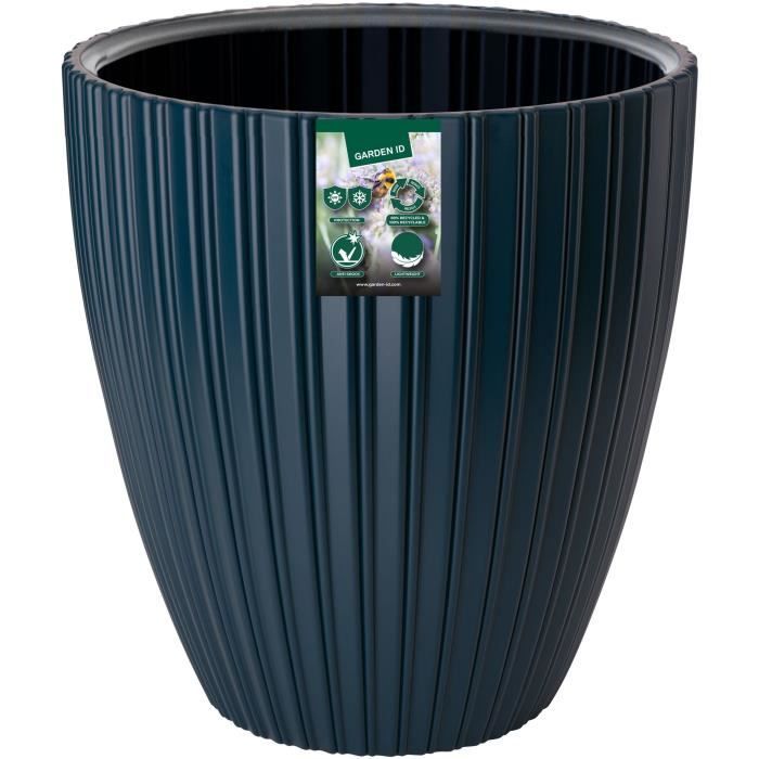 Flowerpot - Garden ID - Fancy - 40 x 42 cm - For garden, balconies or interiors - Petrol blue