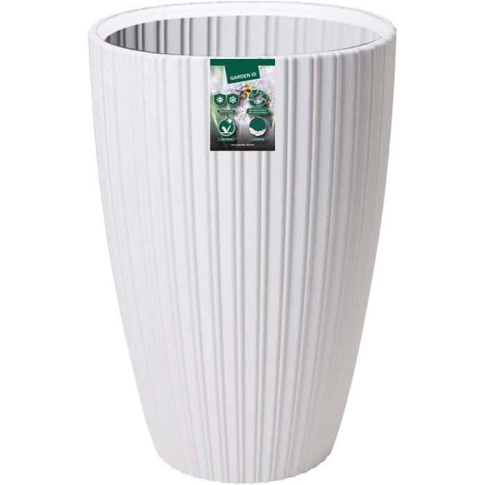 Flowerpot - Garden ID - Fancy - 40 x 58 cm - For garden, balconies or interiors - White