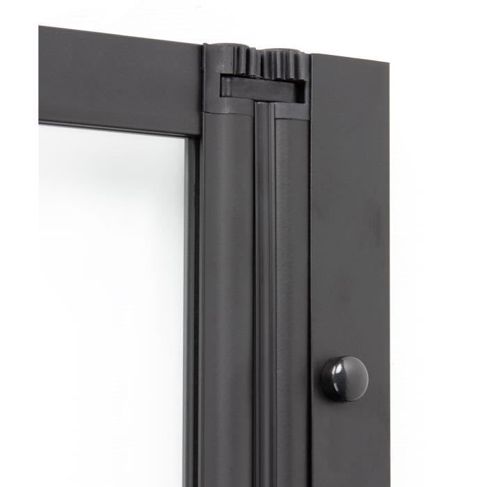 Bathtub screen 4 panels - GELCO - LEXIA Black - 110 x 140