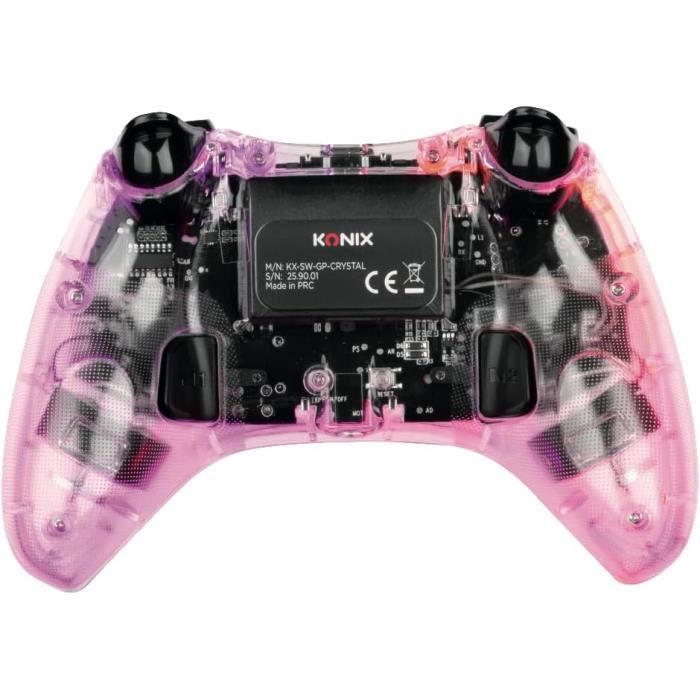 Konix - Crystal Wireless Controller Nintendo Switch, Switch OLED, PC and PS4