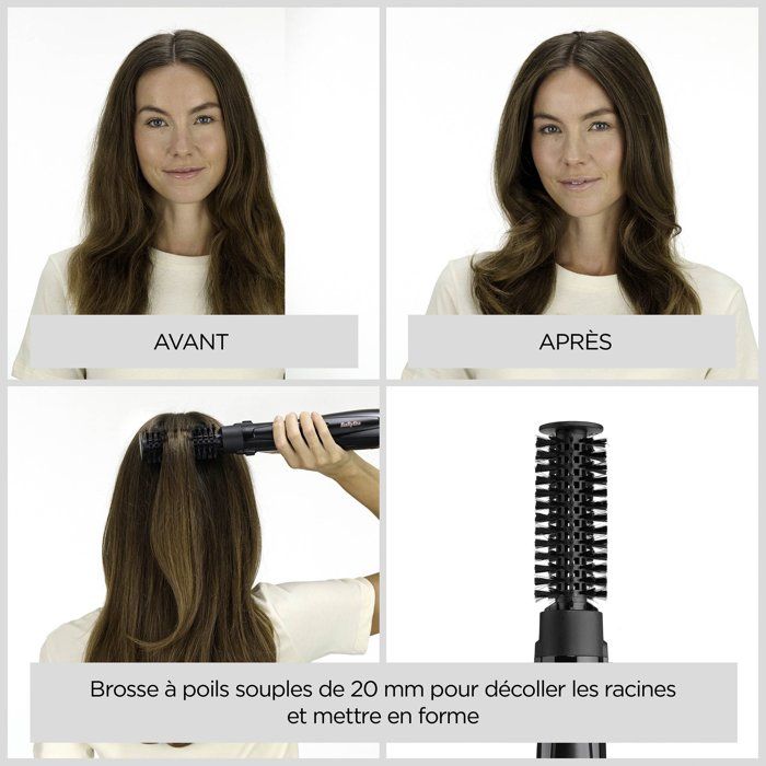 BABYLISS PERFECT FINISH AS126E - Blower brush 1000W - 2 temperatures + Fresh air - Ionic function - Brush volume 38mm