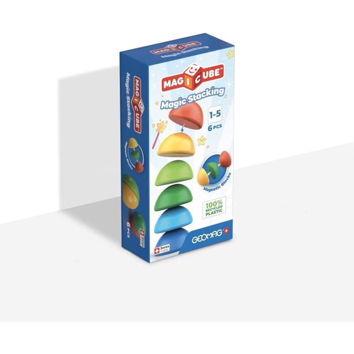 Magnetic Blocks - GEOMAG - Magicube 060 - 6 pieces - Stackable - Recycled plastic
