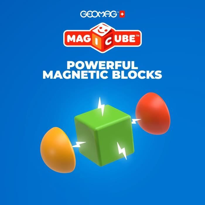 Magnetic Blocks - GEOMAG - Magicube 061 - 8 pieces - Stackable - Recycled plastic