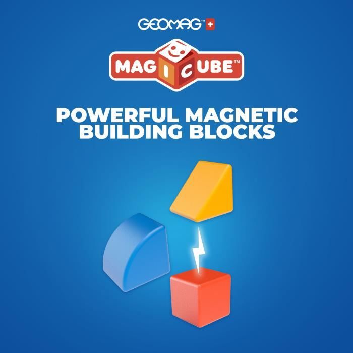 Magnetic Blocks - GEOMAG - Magicube 208 - 9 pieces - Various shapes - Animals - Recycled plastic