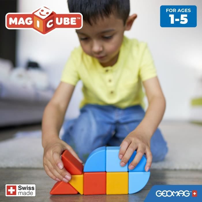 Magnetic Blocks - GEOMAG - Magicube 208 - 9 pieces - Various shapes - Animals - Recycled plastic