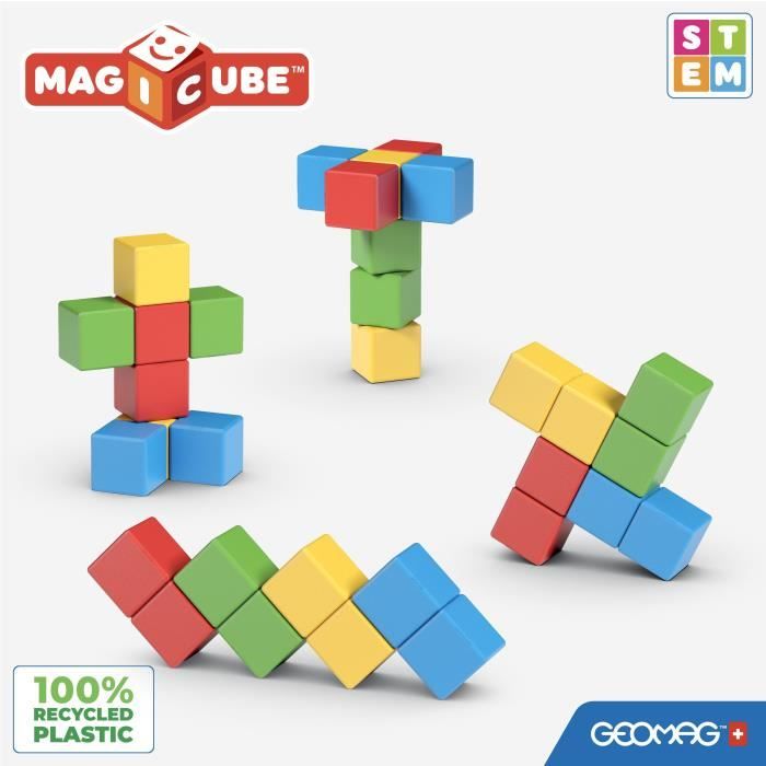 Magnetic Construction Set - GEOMAG - Magicube Recycled Creative Set - 8 pieces - Recycled plastic - From 1 year old