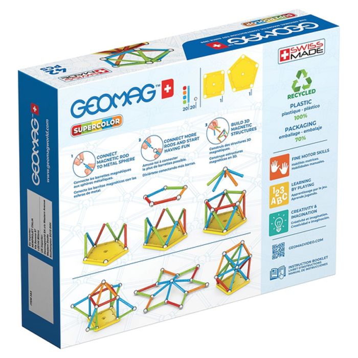 Geomag Super Color Recycled 42 multicolored pieces