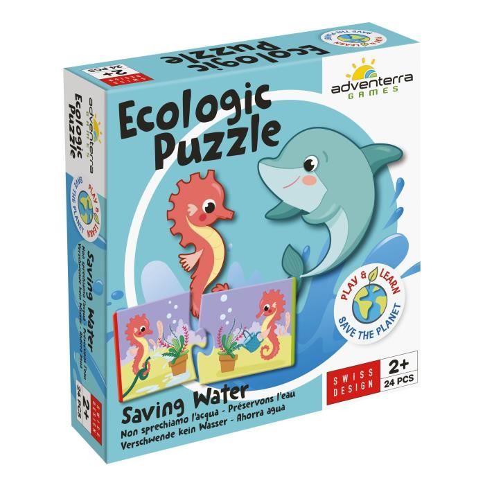 Educational Games - GEOMAG - Ecologic Puzzle Saving Water - Educational Mini Puzzles - Water Conservation