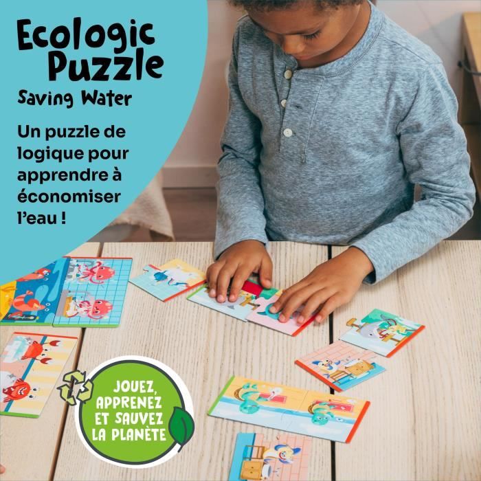 Educational Games - GEOMAG - Ecologic Puzzle Saving Water - Educational Mini Puzzles - Water Conservation