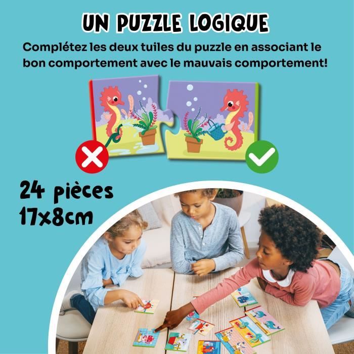 Educational Games - GEOMAG - Ecologic Puzzle Saving Water - Educational Mini Puzzles - Water Conservation