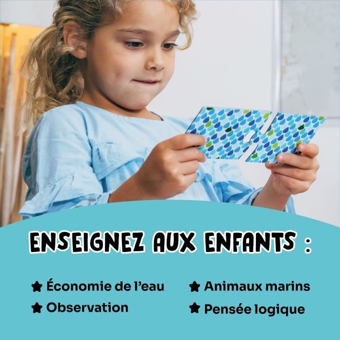 Educational Games - GEOMAG - Ecologic Puzzle Saving Water - Educational Mini Puzzles - Water Conservation