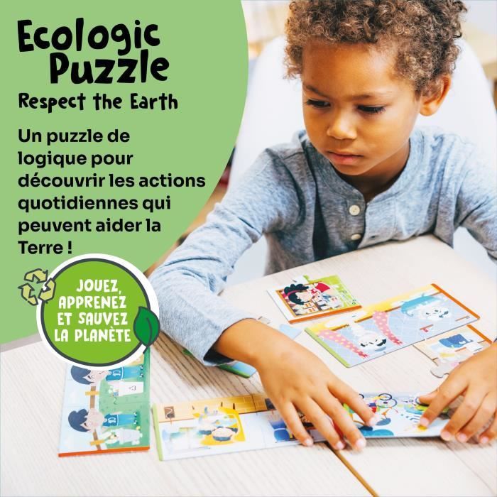 Educational games - GEOMAG - Ecologic Puzzle Respect the Earth - Educational mini-puzzles - Eco-responsible actions