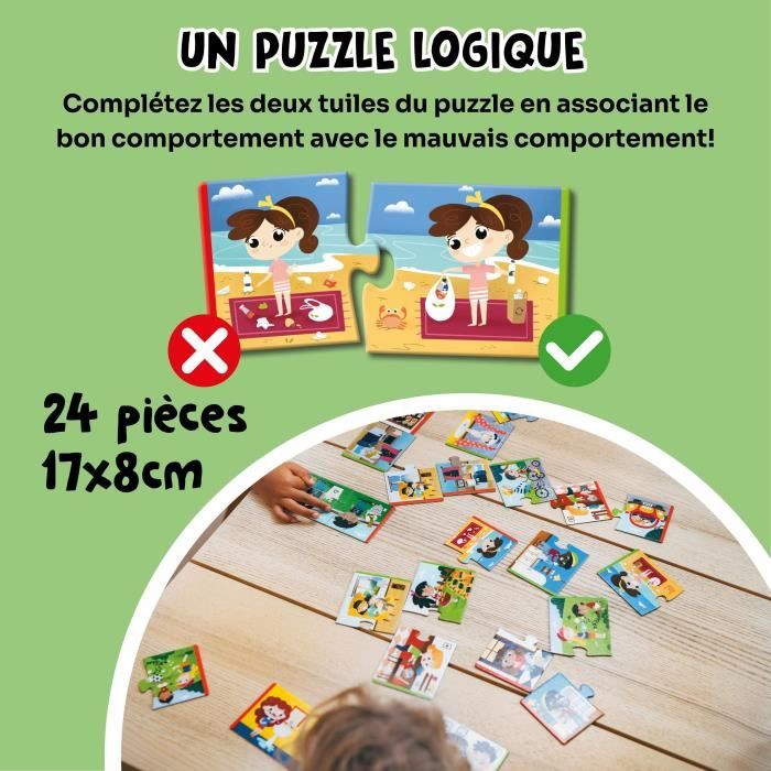Educational games - GEOMAG - Ecologic Puzzle Respect the Earth - Educational mini-puzzles - Eco-responsible actions