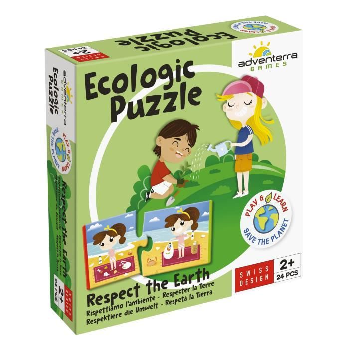 Educational games - GEOMAG - Ecologic Puzzle Respect the Earth - Educational mini-puzzles - Eco-responsible actions
