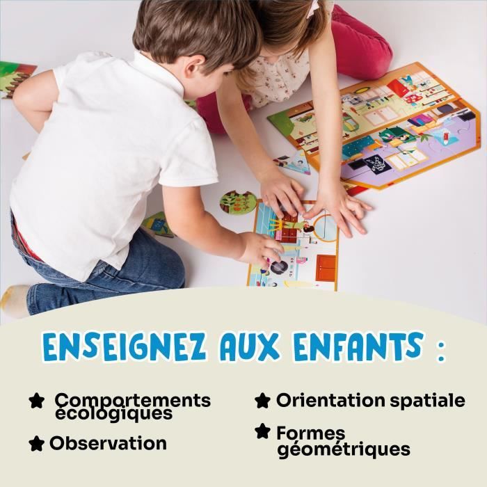 Educational games - GEOMAG - My Eco House - Montessori method - House construction - Environmental awareness