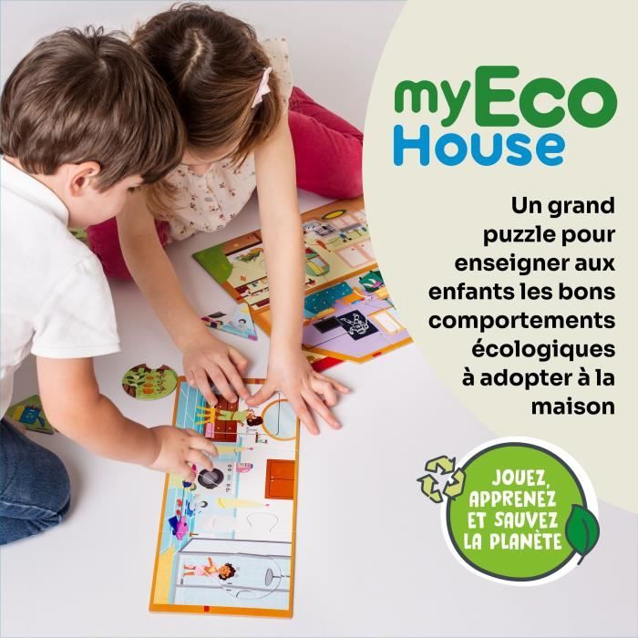 Educational games - GEOMAG - My Eco House - Montessori method - House construction - Environmental awareness