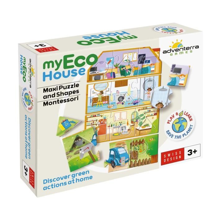 Educational games - GEOMAG - My Eco House - Montessori method - House construction - Environmental awareness
