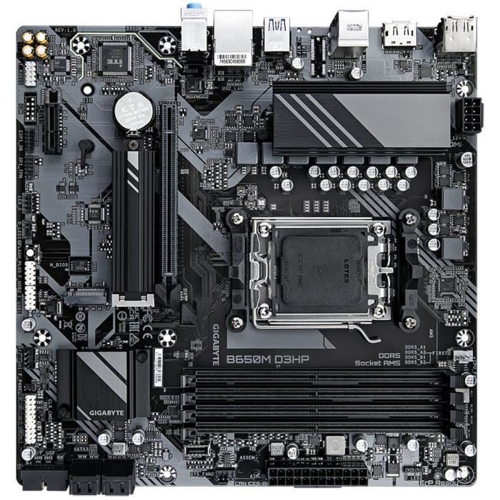 Carte mere - GIGABYTE - B650M D3HP - Socket AM5 - DDR5 jusqu'a 7600 MHz - 2.5 GbE LAN