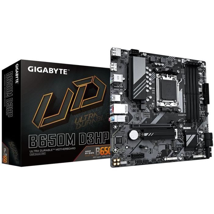 Carte mere - GIGABYTE - B650M D3HP - Socket AM5 - DDR5 jusqu'a 7600 MHz - 2.5 GbE LAN