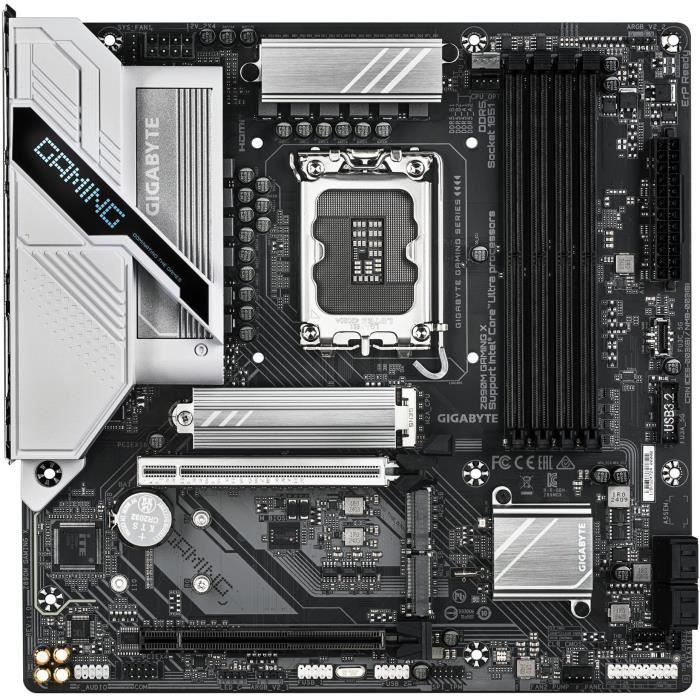 Motherboard - GIGABYTE - Z890M GAMING X - Socket 1851 - DDR5 SDRAM - M.2 PCIe 5.0
