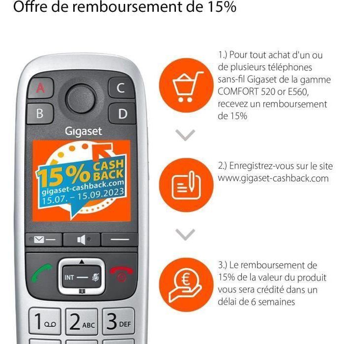 GIGASET Landline E560 Silver