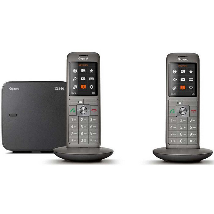 GIGASET Landline Telephone CL 660 A Duo Anthracite
